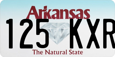 AR license plate 125KXR