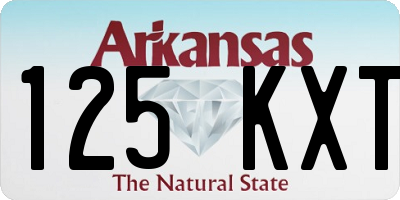 AR license plate 125KXT