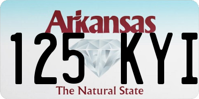 AR license plate 125KYI