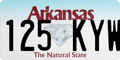 AR license plate 125KYW