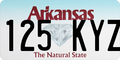 AR license plate 125KYZ
