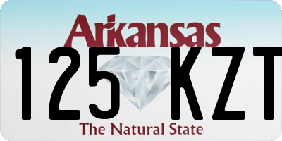 AR license plate 125KZT