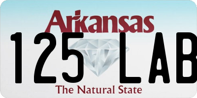 AR license plate 125LAB