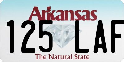 AR license plate 125LAF