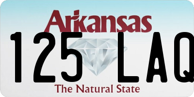 AR license plate 125LAQ