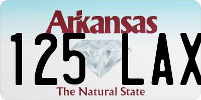AR license plate 125LAX