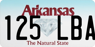 AR license plate 125LBA