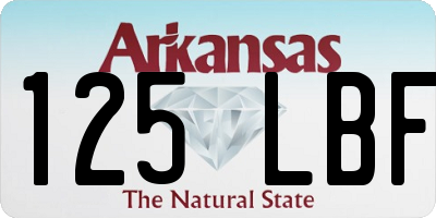AR license plate 125LBF
