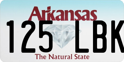AR license plate 125LBK