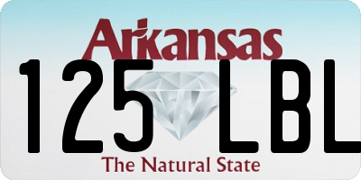 AR license plate 125LBL