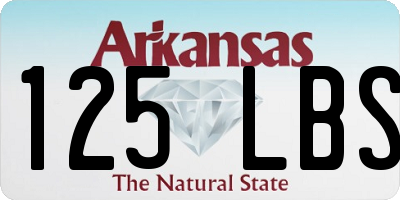 AR license plate 125LBS