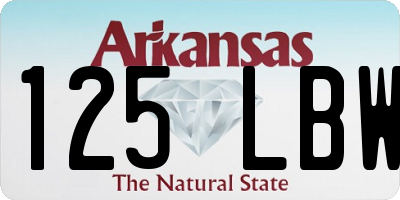 AR license plate 125LBW