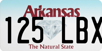 AR license plate 125LBX