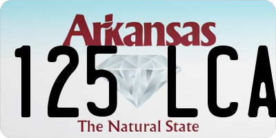 AR license plate 125LCA