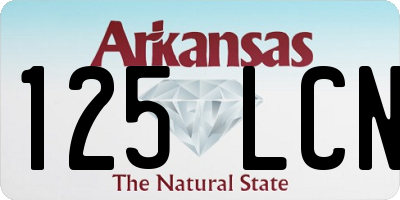 AR license plate 125LCN