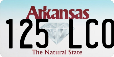 AR license plate 125LCO
