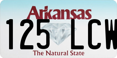 AR license plate 125LCW