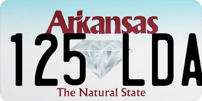 AR license plate 125LDA