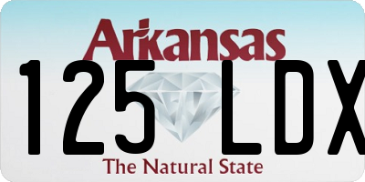 AR license plate 125LDX