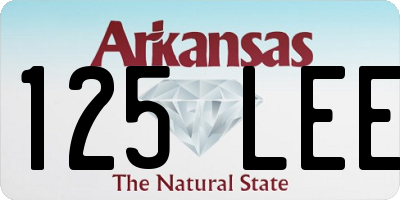 AR license plate 125LEE