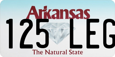 AR license plate 125LEG