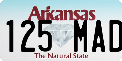 AR license plate 125MAD