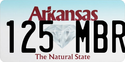 AR license plate 125MBR