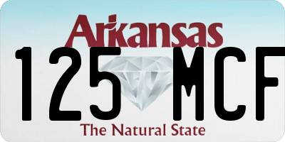 AR license plate 125MCF