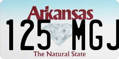 AR license plate 125MGJ