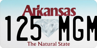 AR license plate 125MGM