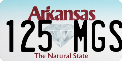 AR license plate 125MGS