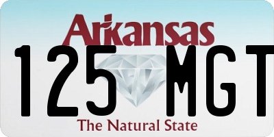 AR license plate 125MGT