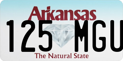 AR license plate 125MGU