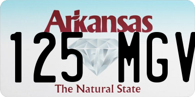 AR license plate 125MGV