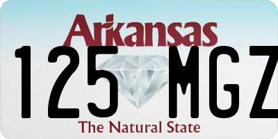 AR license plate 125MGZ