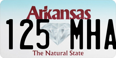AR license plate 125MHA