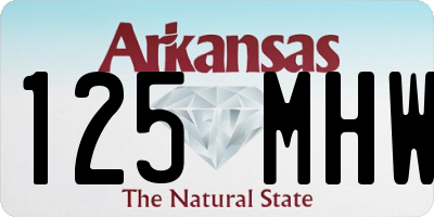AR license plate 125MHW