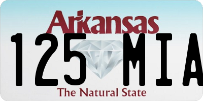 AR license plate 125MIA