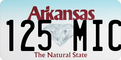 AR license plate 125MIC