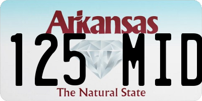 AR license plate 125MID