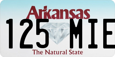 AR license plate 125MIE