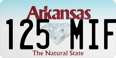 AR license plate 125MIF