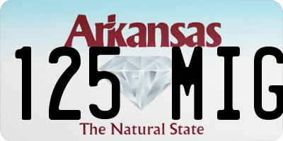 AR license plate 125MIG
