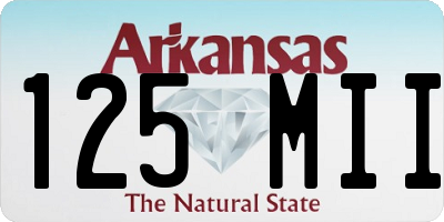 AR license plate 125MII