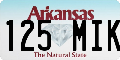 AR license plate 125MIK