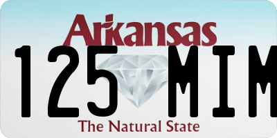 AR license plate 125MIM