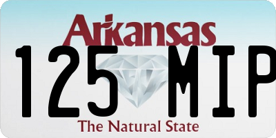 AR license plate 125MIP