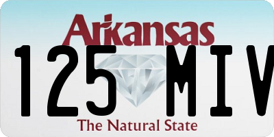 AR license plate 125MIV