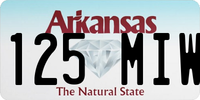 AR license plate 125MIW