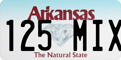 AR license plate 125MIX